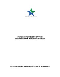 E-book Pedoman penyelenggaraan perpustakaan perguruan tinggi